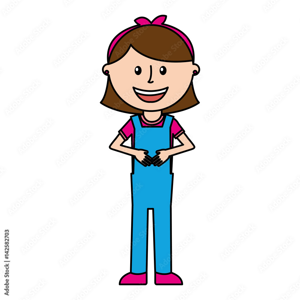 little girl character icon vector illustration design little girl character icon vector illustration design