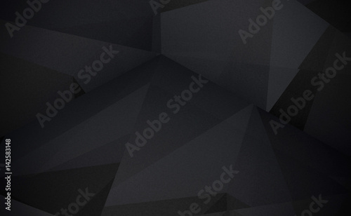 3D Illustration - Black low poly texture