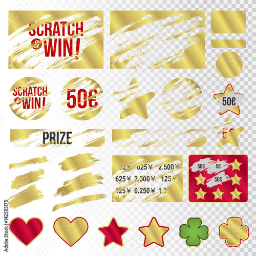  Scratch marks. Suitable for scratch card game and win.  