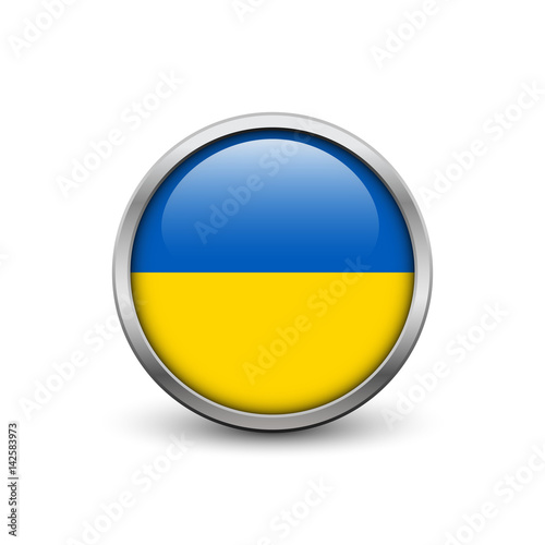 Flag of Ukraine, button with metal frame and shadow Free Download Flag of Ukraine, button with metal frame and shadow - GFXLoad