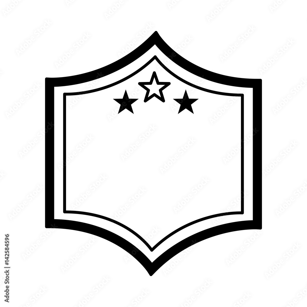 elegant shield frame icon vector illustration design
