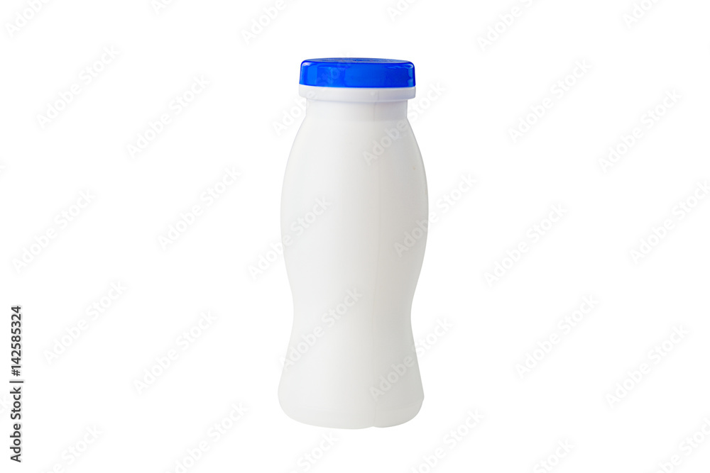 White bottle for dairy products isolated on white White bottle for dairy products isolated on white