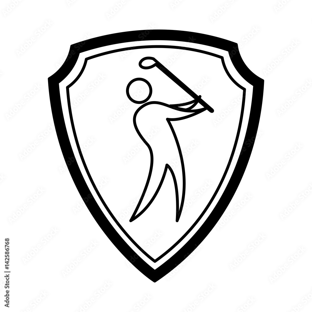 golf player silhouette icon vector illustration design golf player silhouette icon vector illustration design