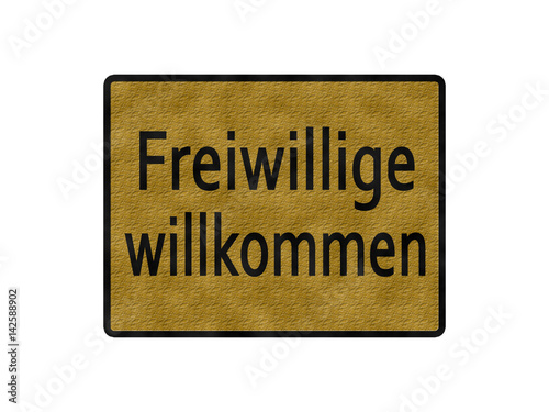 Freiwillige willkommen 