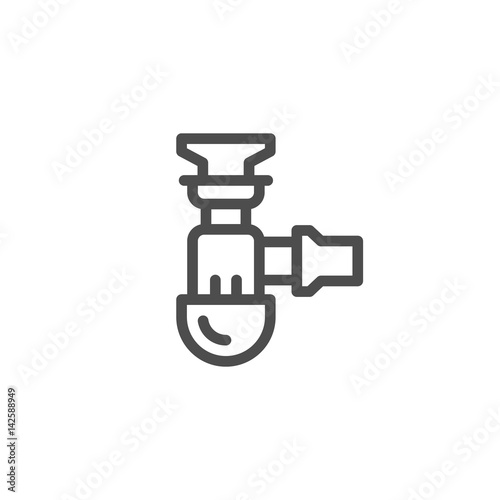 Sewage siphon line icon