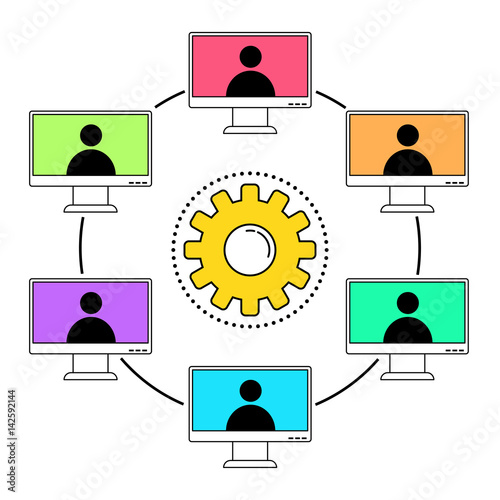 Teamwork and task distribution concept