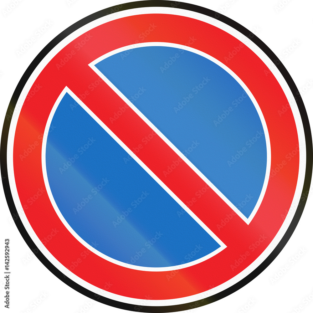 Belarusian regulatory road sign - No parking Belarusian regulatory road sign - No parking
