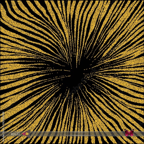 Abstract background yellow dots to the center. Black, yellow. Zebra