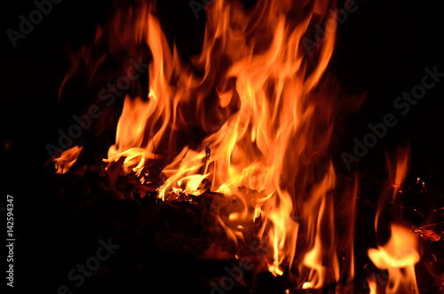 Image of the flame from the bonfire