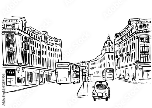 sketch of Regent Street