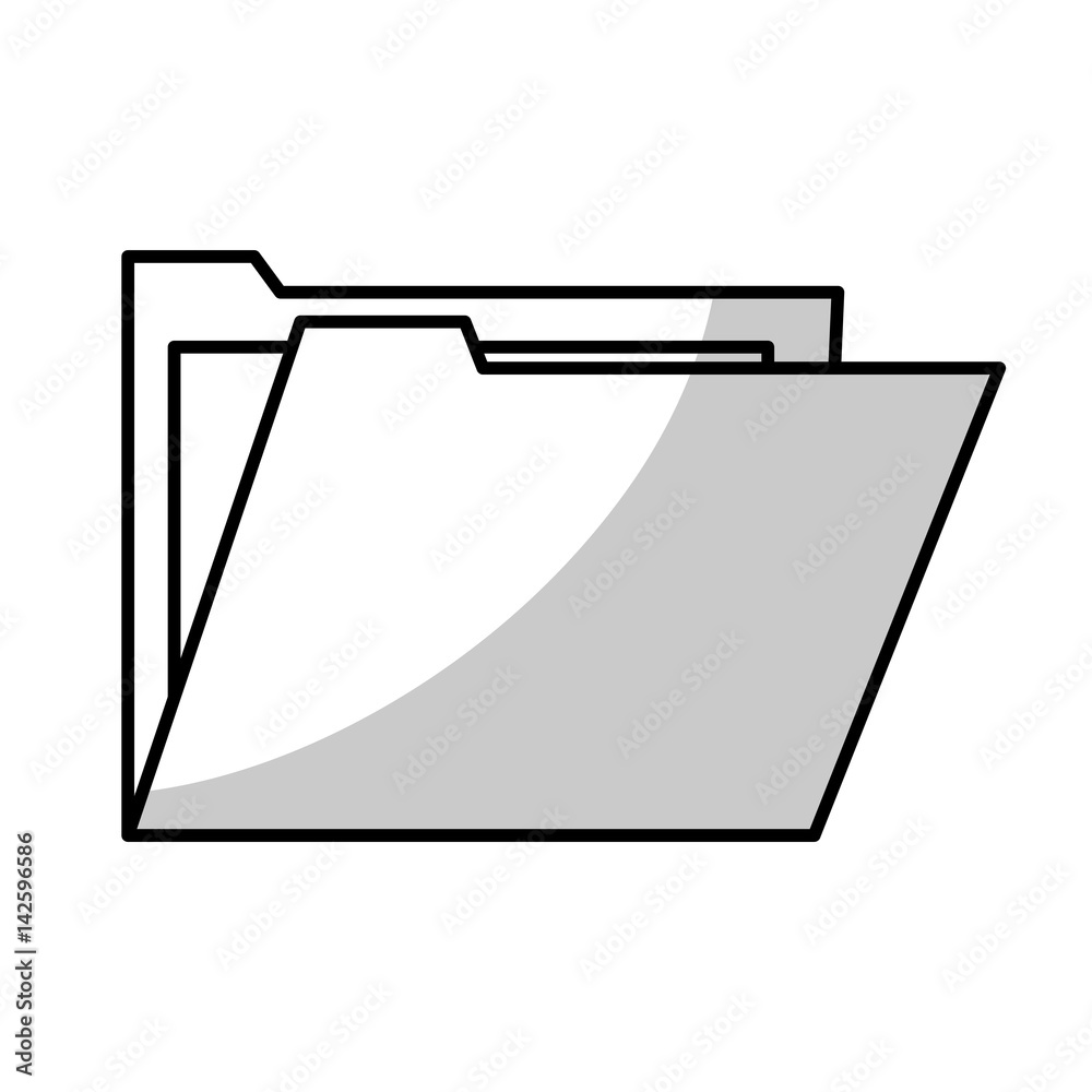 document folder icon over white background. colorful design. vector illustration document folder icon over white background. colorful design. vector illustration