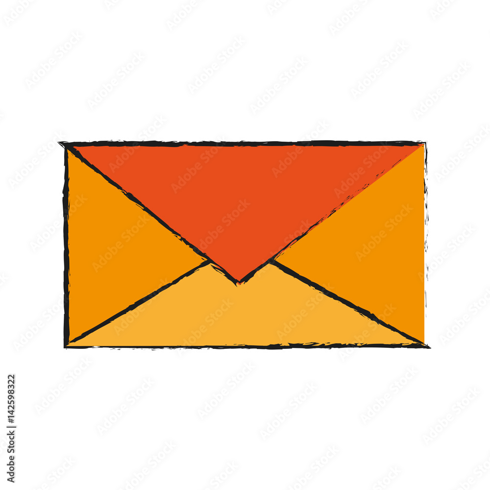 envelope icon over white background. vector illustration envelope icon over white background. vector illustration