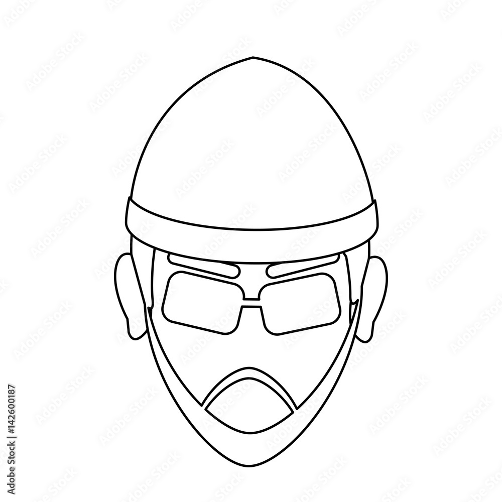 suspicious looking man icon image criminal vector illustration design 
