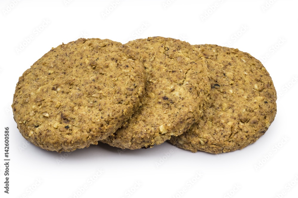 Healthy cereal bisuits isolated on white background. Clipping path included in JPEG. Healthy cereal bisuits isolated on white background. Clipping path included in JPEG.