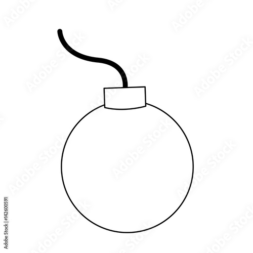 single bomb icon image vector illustration design 