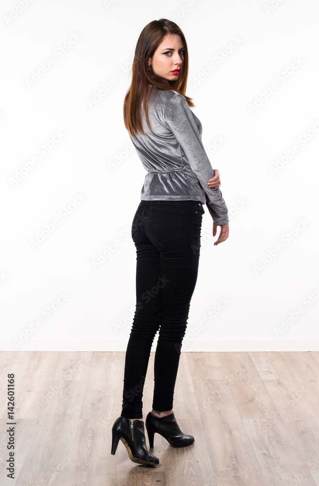 Beautiful model woman posing