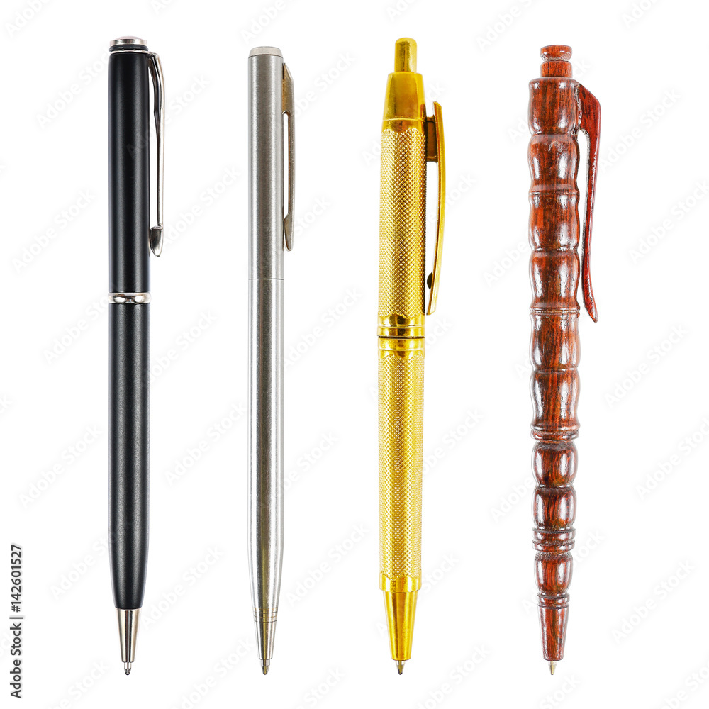 set of luxury business pens isolated on white set of luxury business pens isolated on white