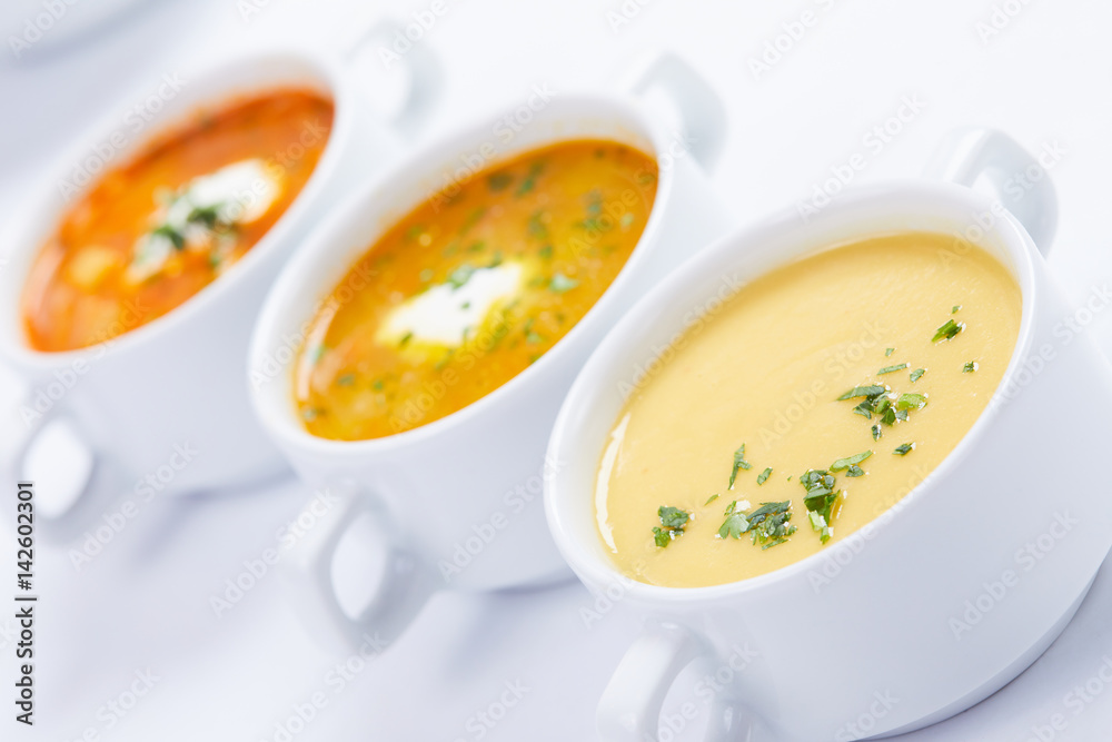 soup in the white cups soup in the white cups