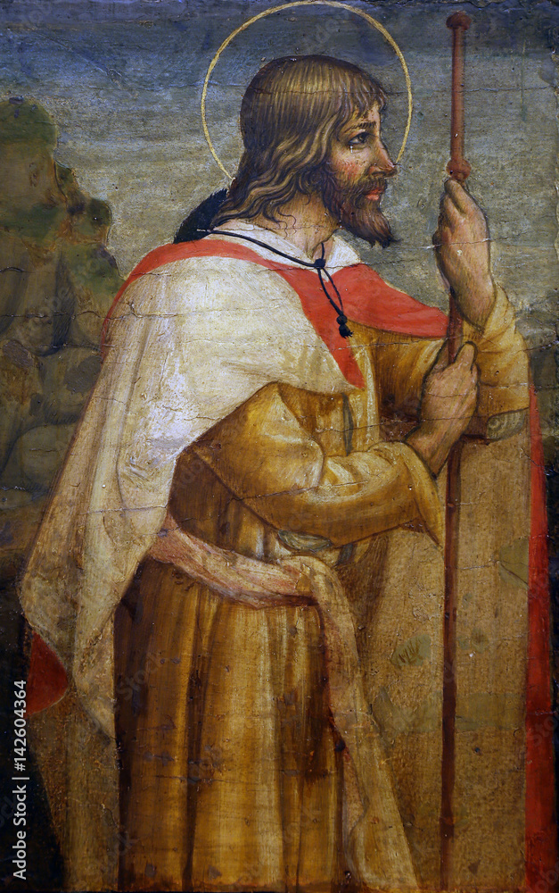 Fototapeta premium Lorenzo D'Alessandro: Saint James the Apostle exhibited at the Great Masters Renaissance in Croatia, opened December 12, 2011. in Zagreb, Croatia