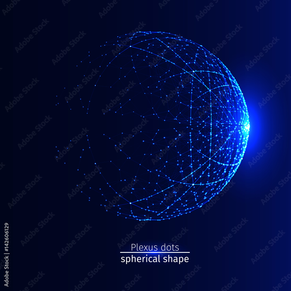 Plexus of darkness planet round light blue