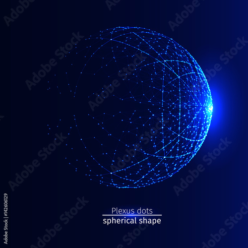 Plexus of darkness planet round light blue