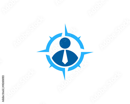Job Compass Icon Logo Design Element