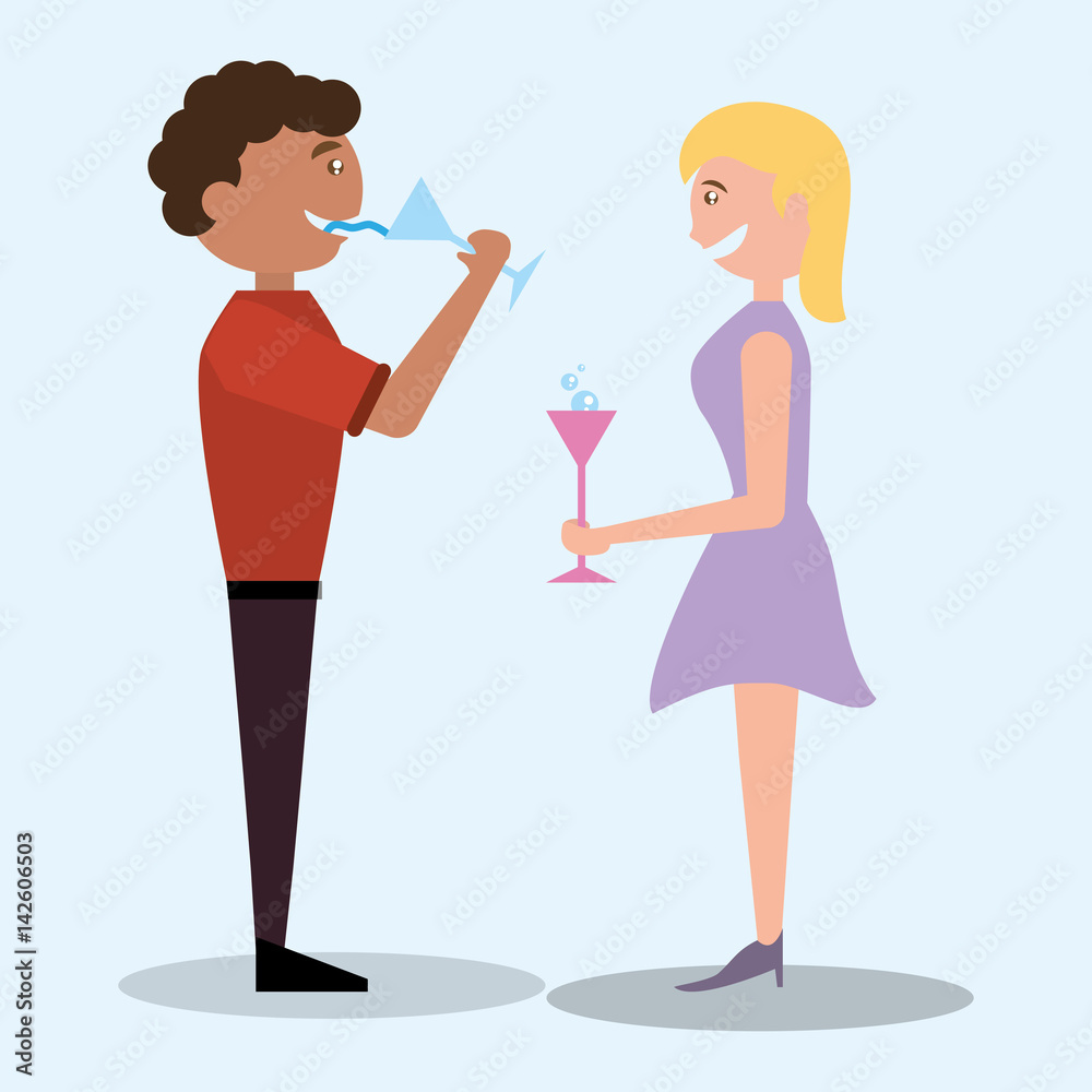 couple dancing drinking celebration vector illustration eps 10 couple dancing drinking celebration vector illustration eps 10