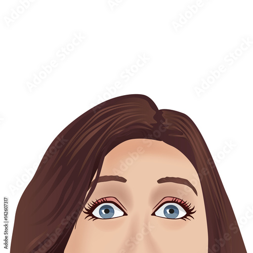 Regard - Femme - expression -yeux - surprise - étonnement