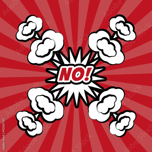 no pop art comic bubble speech vector illustration eps 10