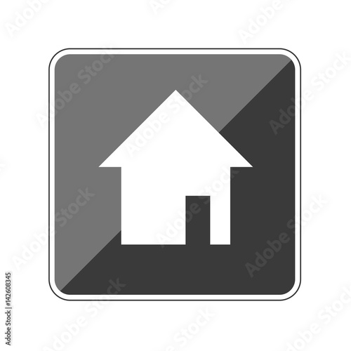 App Button schwarz reflektierend - Home Haus