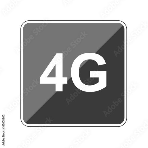App Button schwarz reflektierend - 4G