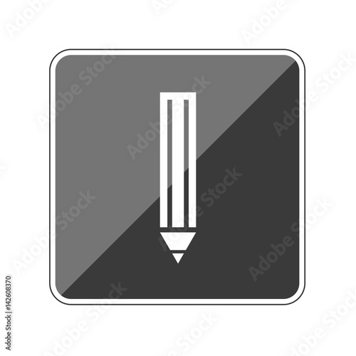 App Button schwarz reflektierend - Stift senkrecht