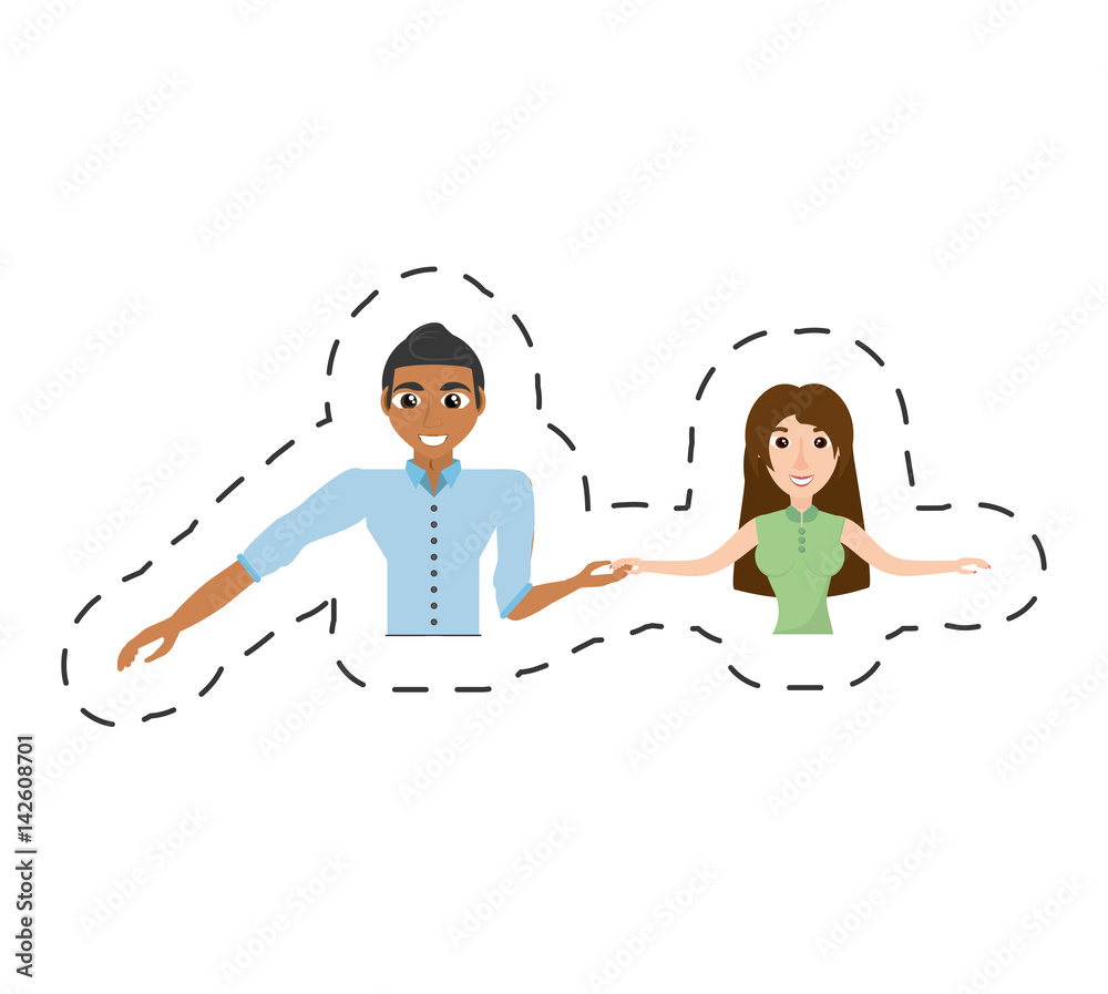 fun couple happy dance vector illustration eps 10 fun couple happy dance vector illustration eps 10