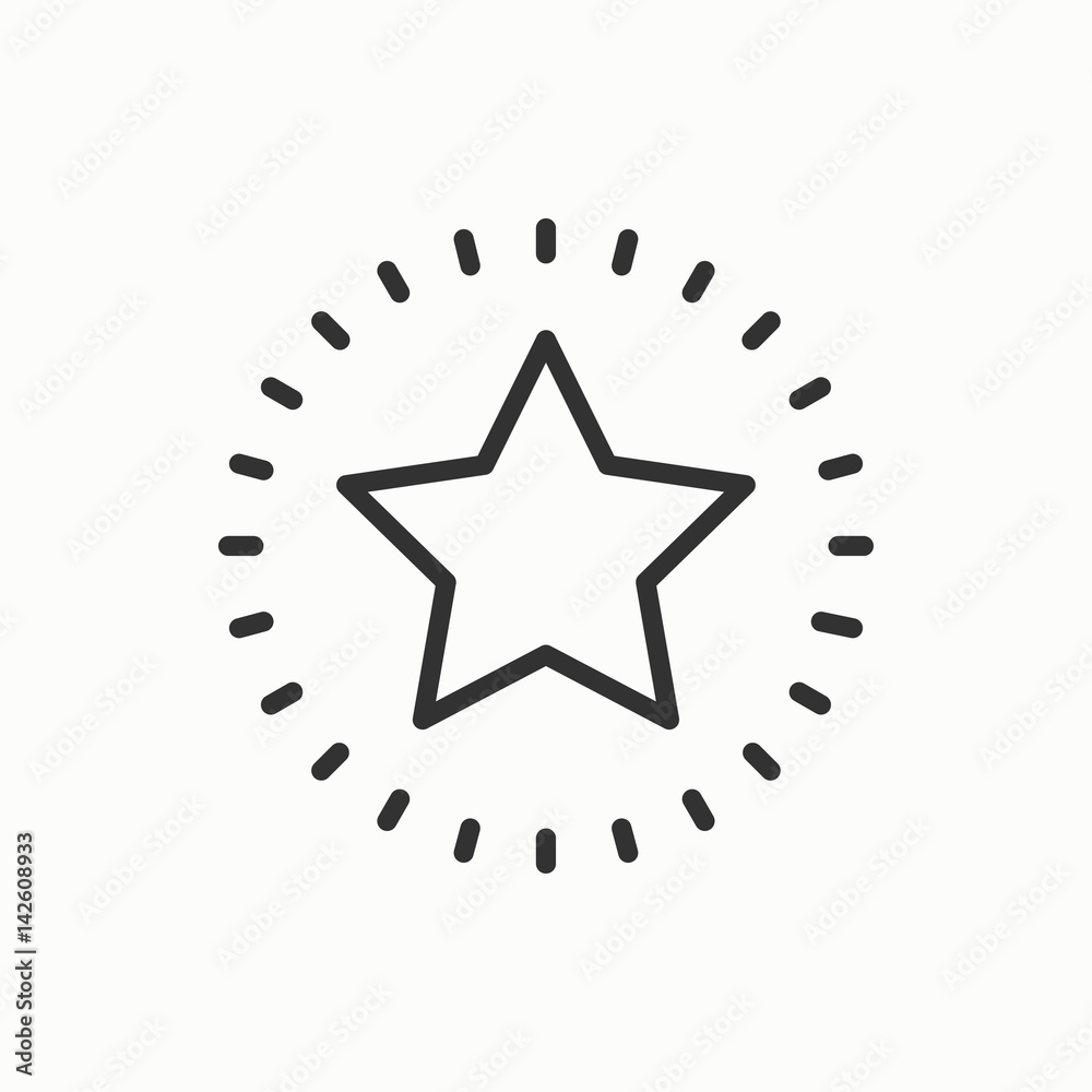 Star line outline icon. Best choice, favorite sign, rating symbol. Trendy isolated flat style. Vector simple linear design. Illustration. Thin element. Star line outline icon. Best choice, favorite sign, rating symbol. Trendy isolated flat style. Vector simple linear design. Illustration. Thin element.