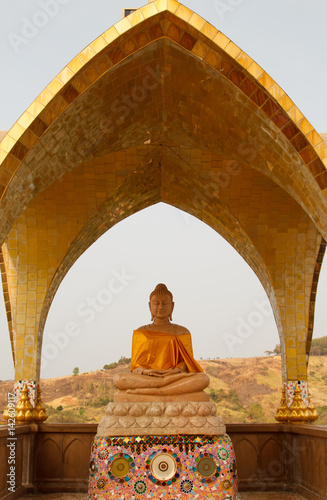 Buddha in Wat Phasornkaew. A view of Beautiful temple. Located in Phetchabun province northern of Thailand .