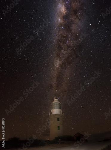 Vlaming Head Lighthouse with milky way, western australia