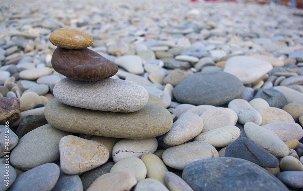 stack of zen stones on beach stack of zen stones on beach