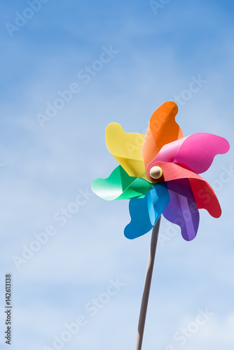 Colorful pinwheel  background. © fotolismthai