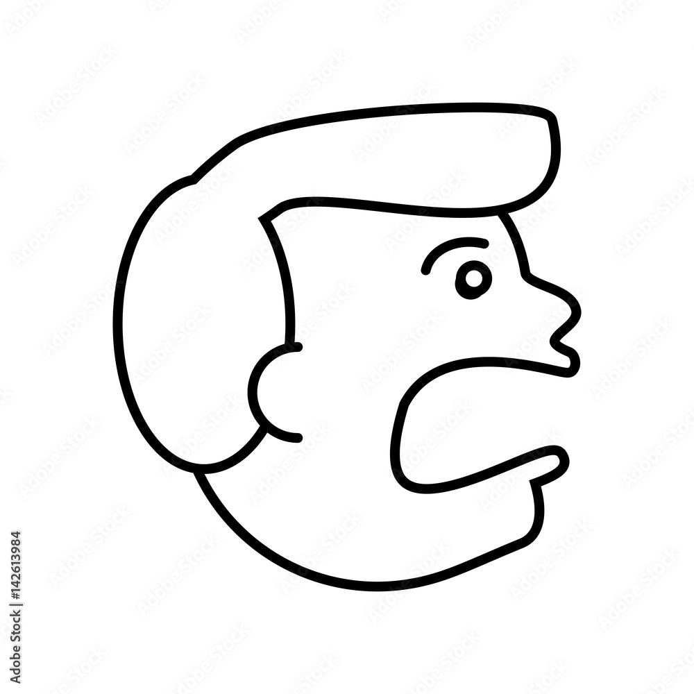 face guy angry outline vector illustration eps 10 face guy angry outline vector illustration eps 10
