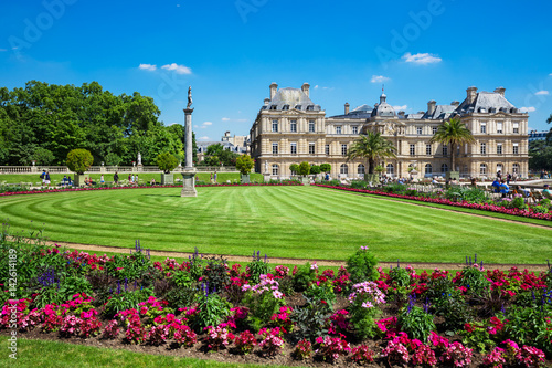 Luxembourg Palace in Luxembourg Gardens. Paris, France