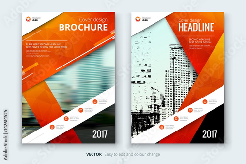 Corporate business annual report cover, brochure or flyer design