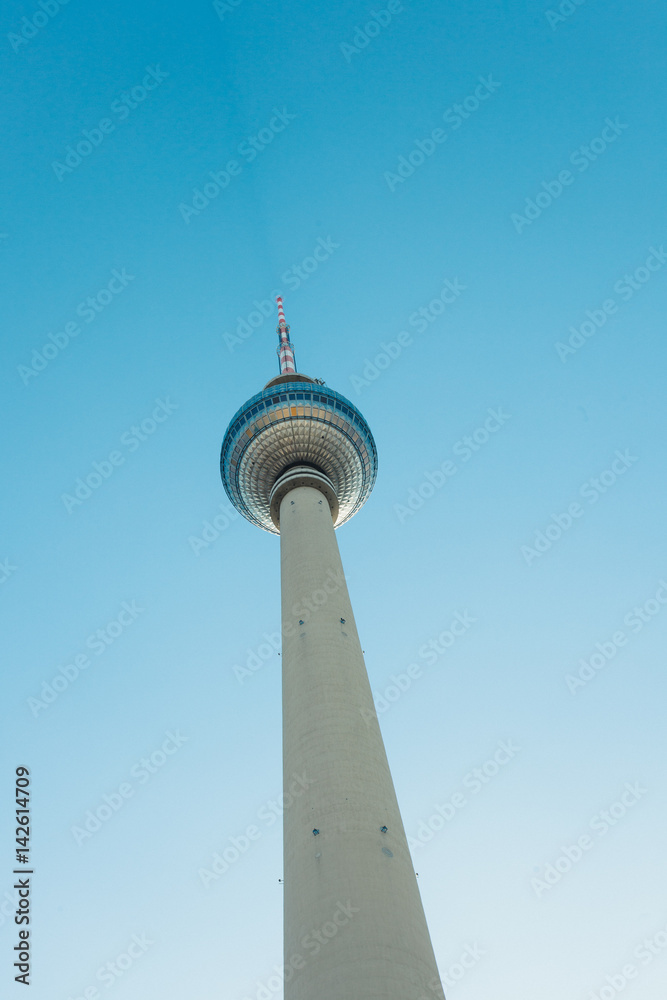 Fototapeta premium Berlin TV Tower against the sun