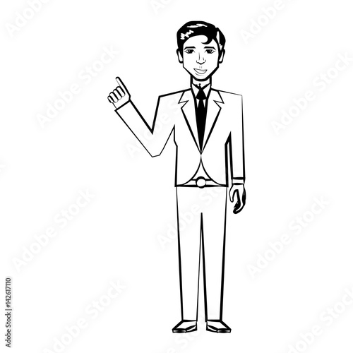man character posture line vector illustration eps 10