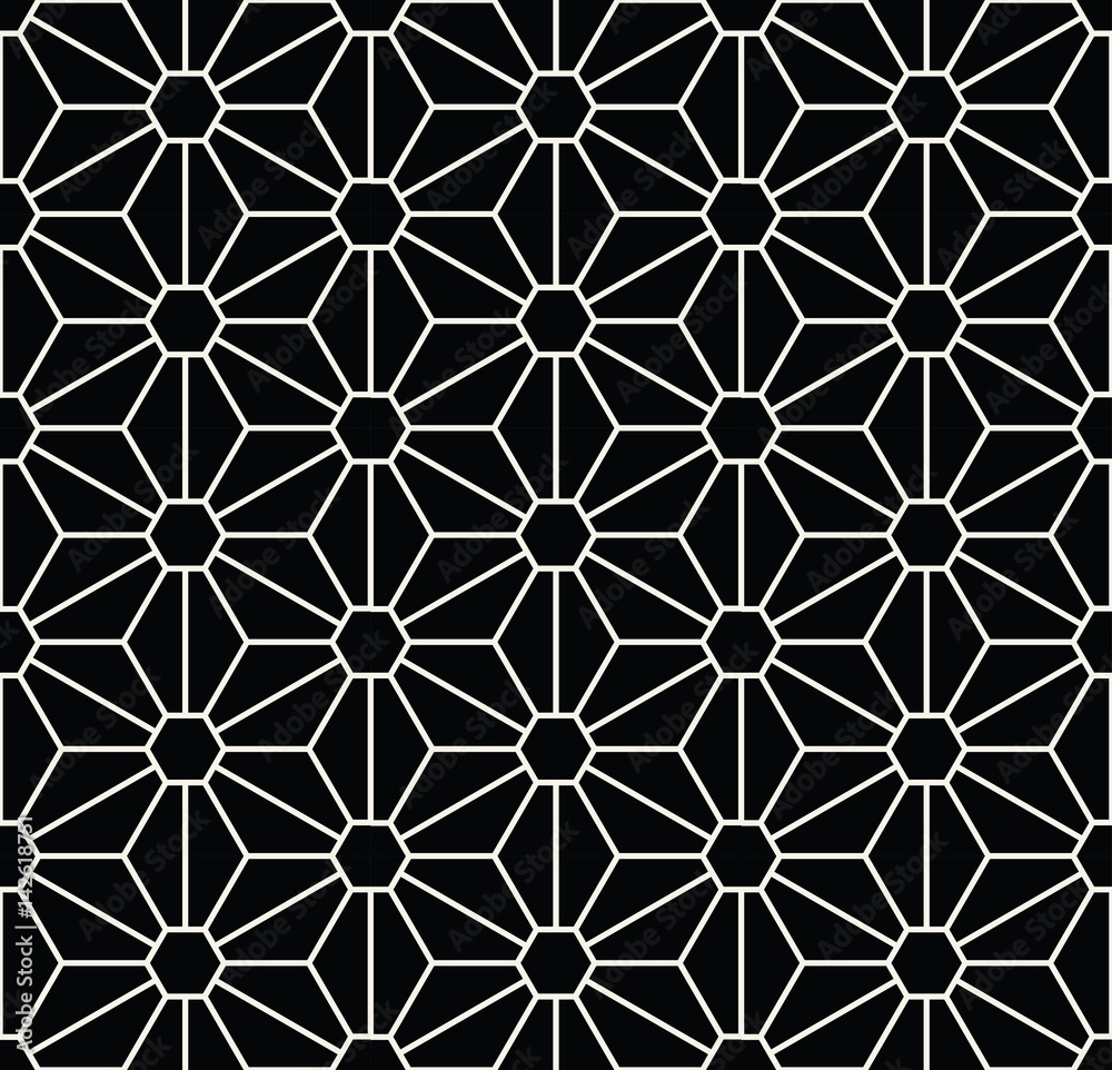 Fototapeta premium minimal sacred geometry graphic seamless pattern print