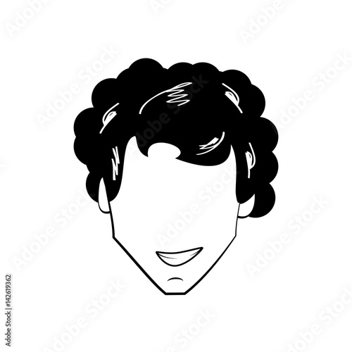 head man avatar comic vector illustration eps 10