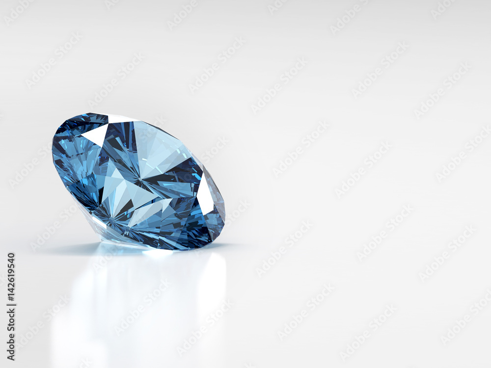 3d blue diamond isolated on white background. 3d blue diamond isolated on white background.