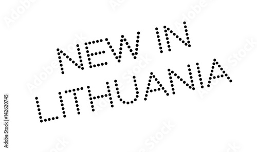 New In Lithuania rubber stamp. Grunge design with dust scratches. Effects can be easily removed for a clean, crisp look. Color is easily changed.
