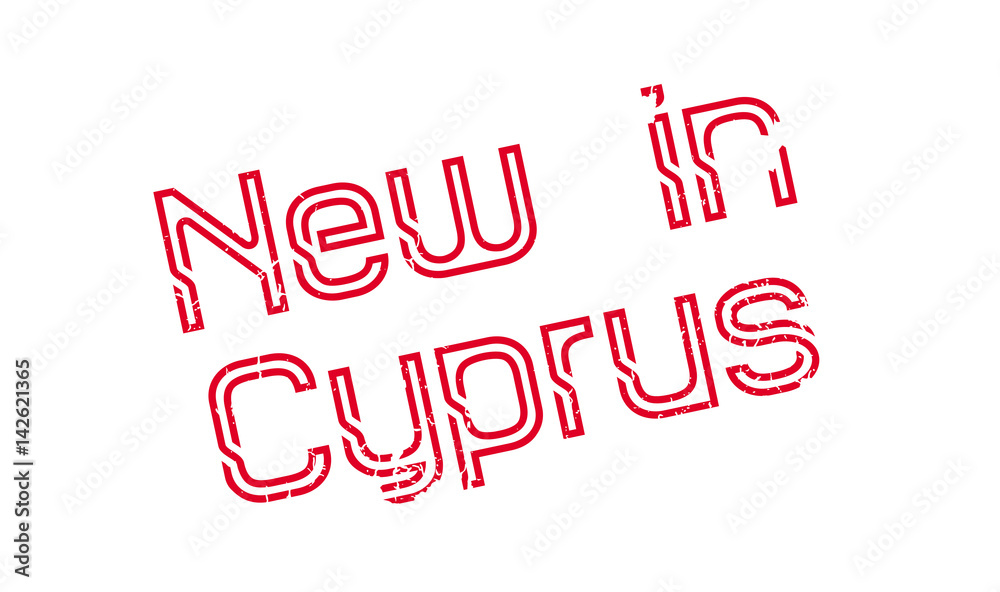 New In Cyprus rubber stamp. Grunge design with dust scratches. Effects can be easily removed for a clean, crisp look. Color is easily changed. New In Cyprus rubber stamp. Grunge design with dust scratches. Effects can be easily removed for a clean, crisp look. Color is easily changed.