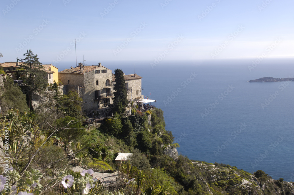 Sea view from the village of Eze, French Riviera