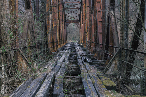 old iron railway bridge